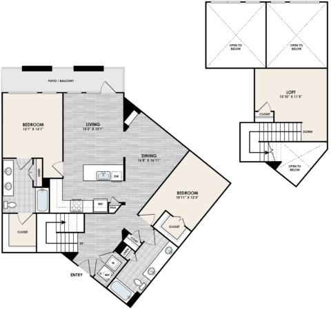 B2K + Loft Floorplan