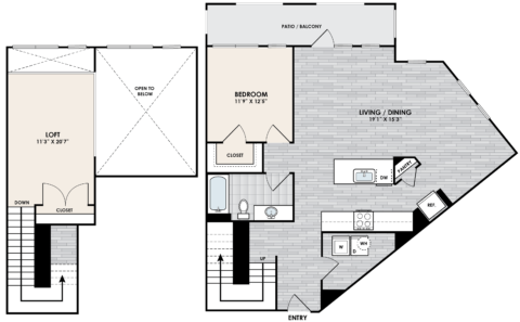 A1O + Loft Floorplan